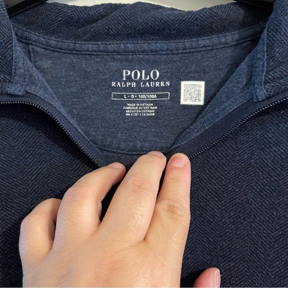 Polo by Ralph Lauren Blue Zip Up Sweater - Picture 2 of 8